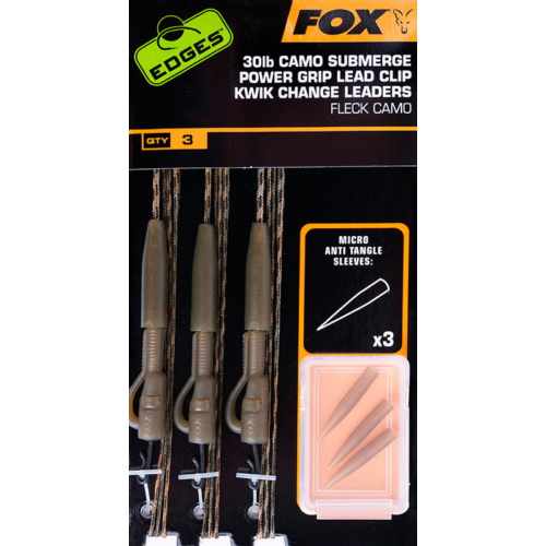 Fox  Submerge Camo Power Grip Lead Clip Kwik Change 30lb Kit x3