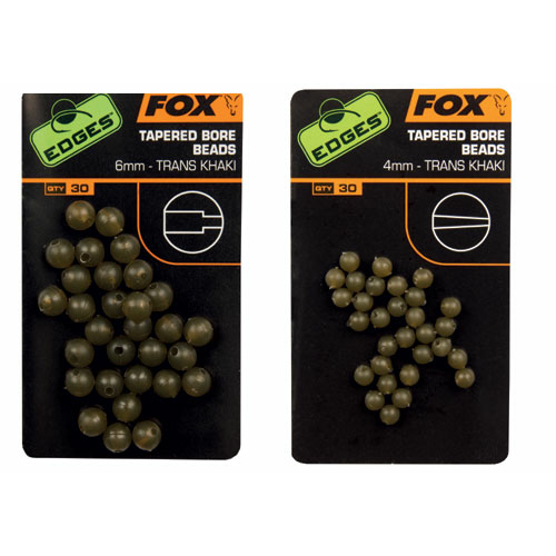 Fox EDGES™ Tapered Bore Beads - 4mm Gumigolyó